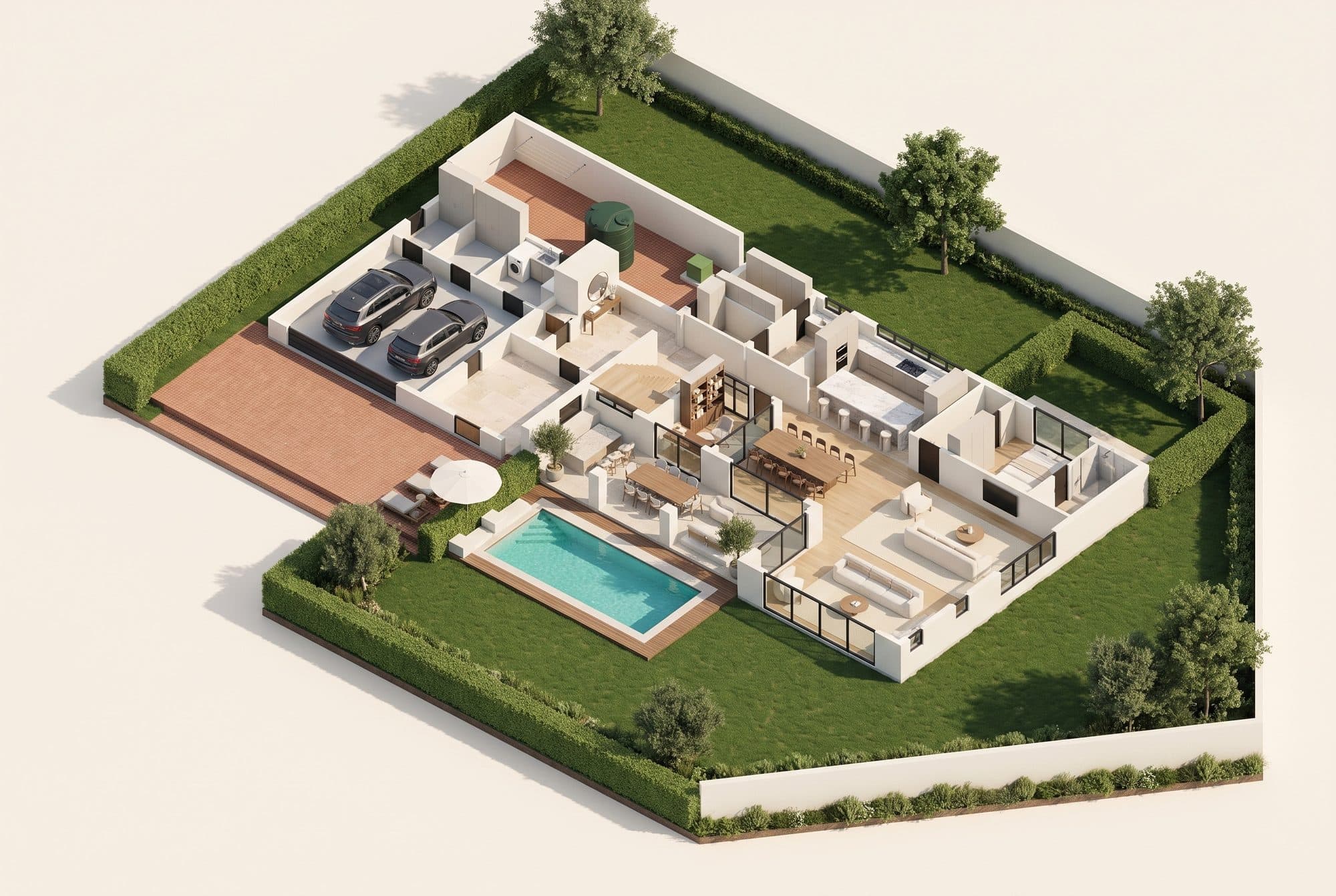 Olive ground floor, 3D plan