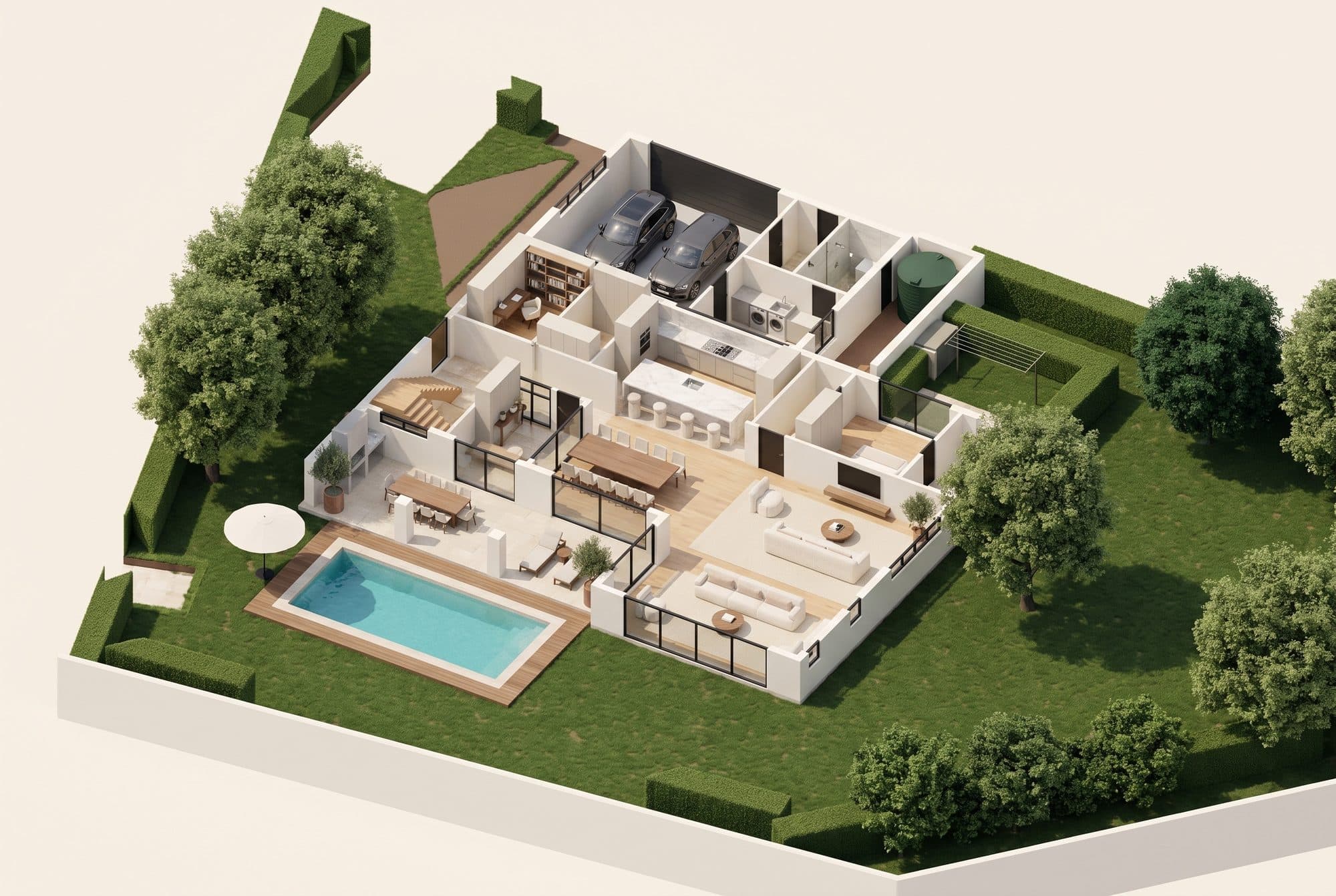 Silverleaf ground floor, 3D plan