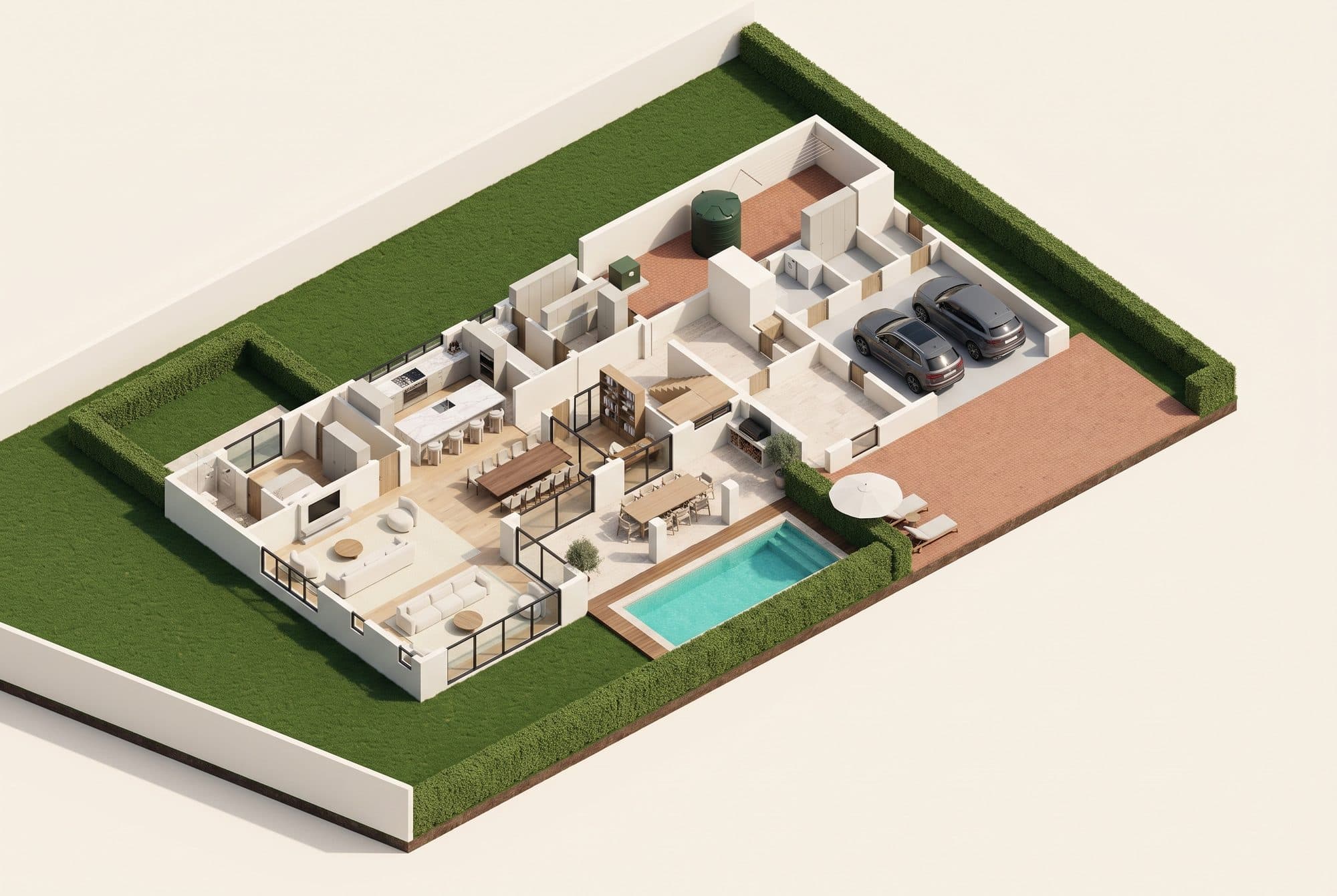Willow ground floor, 3D plan